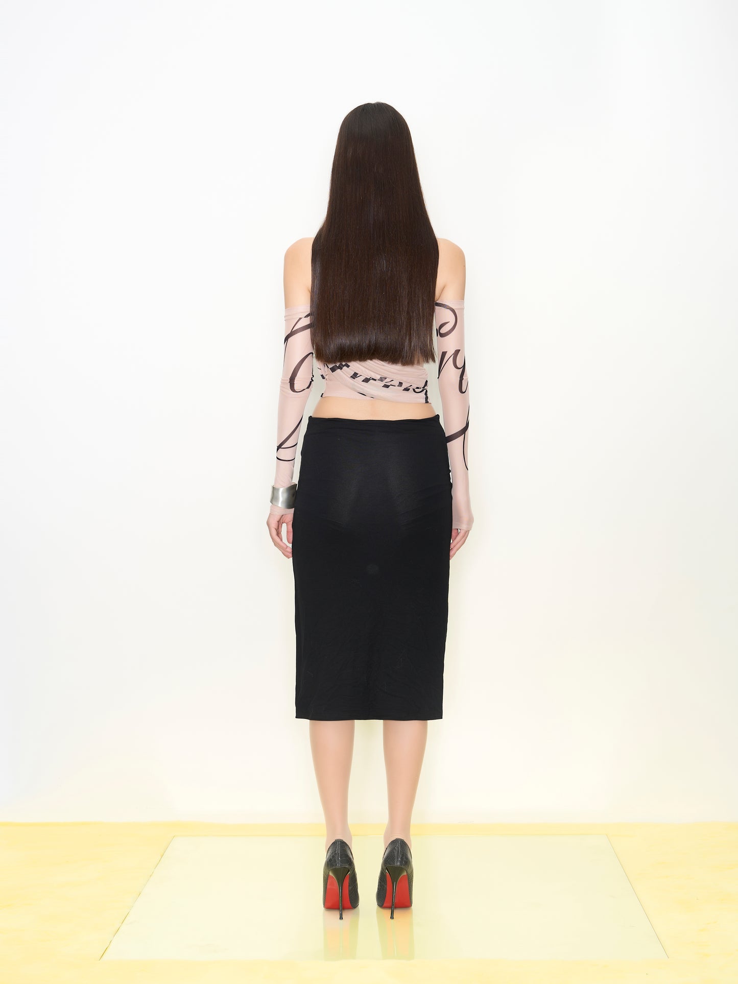 Nina Mesh Off-Shoulder Top