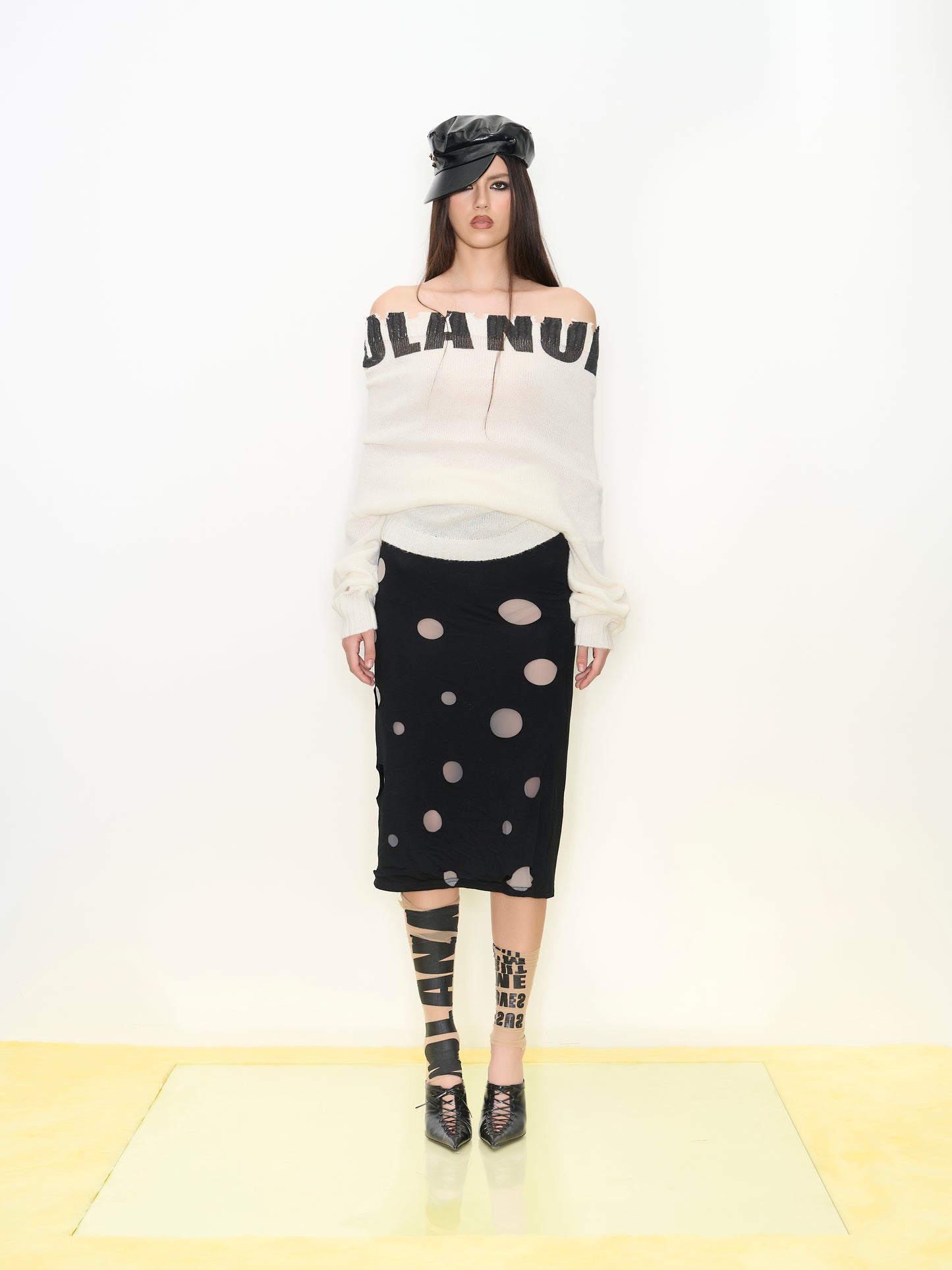 Off-Shoulder Wool Sweater