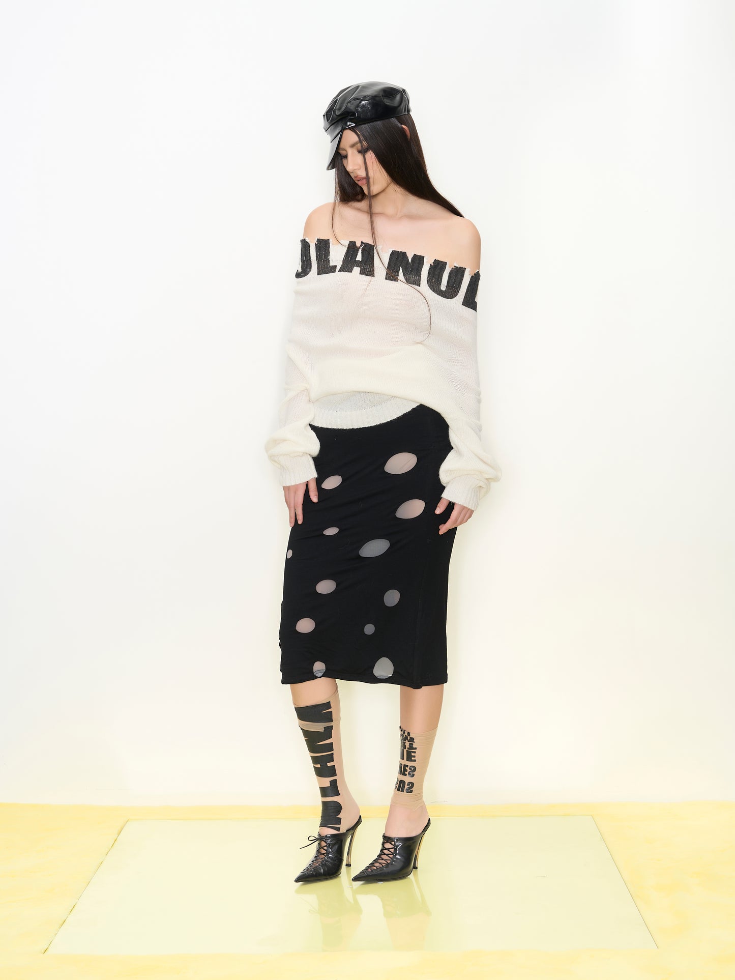 Off-Shoulder Wool Sweater