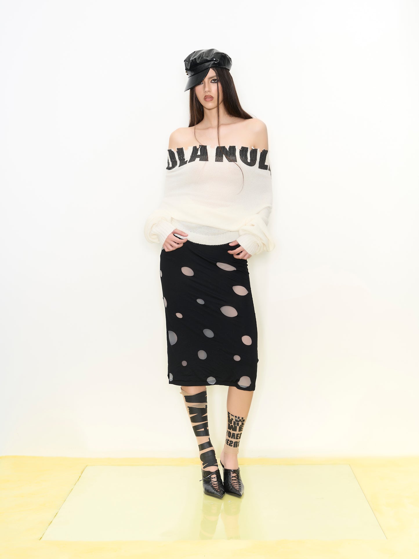 Off-Shoulder Wool Sweater