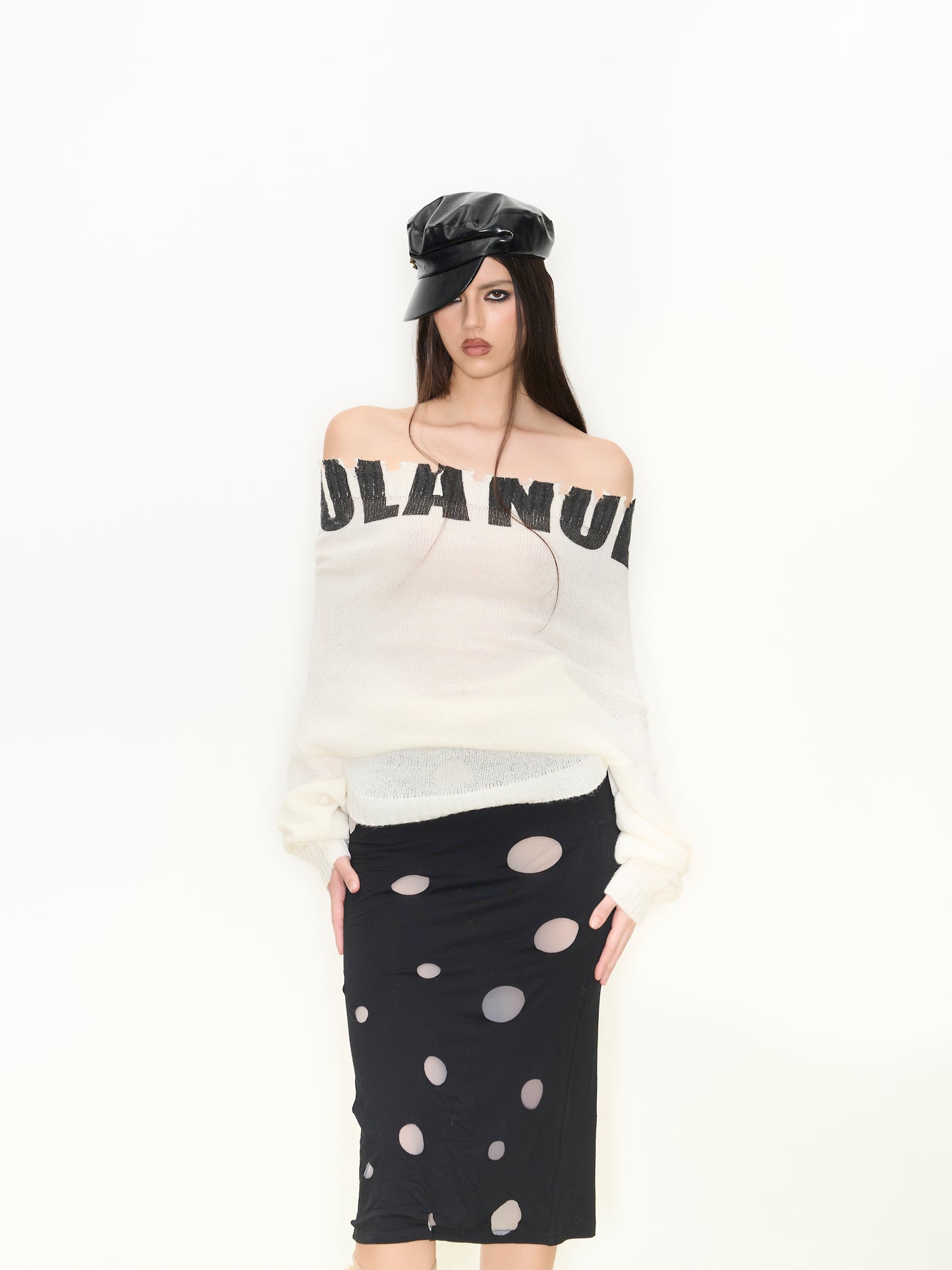 Off-Shoulder Wool Sweater