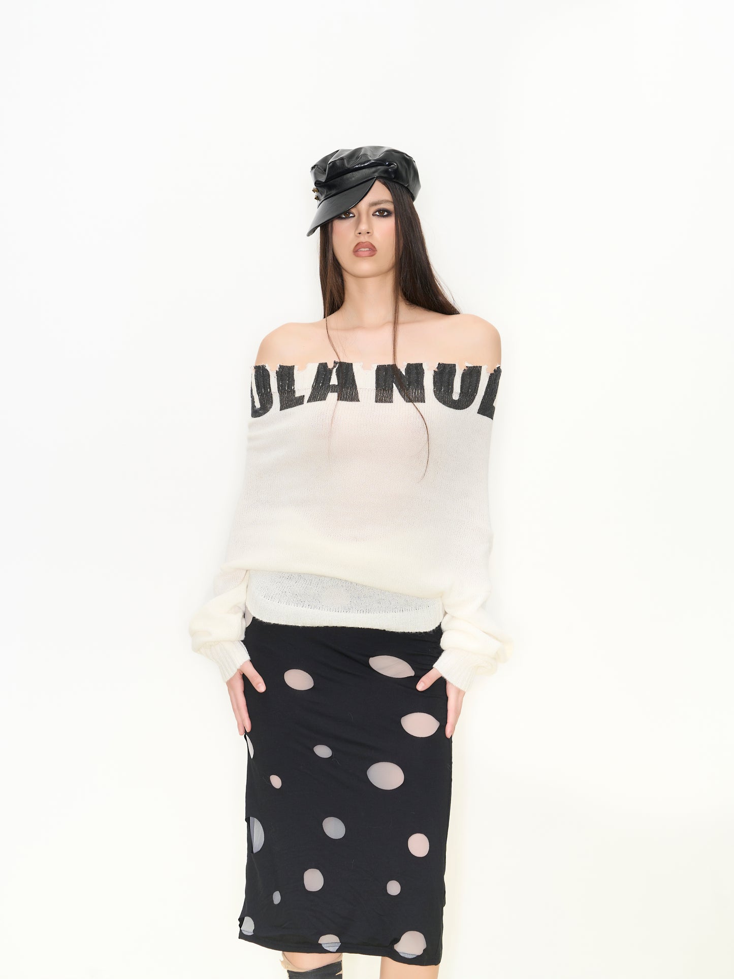 Off-Shoulder Wool Sweater
