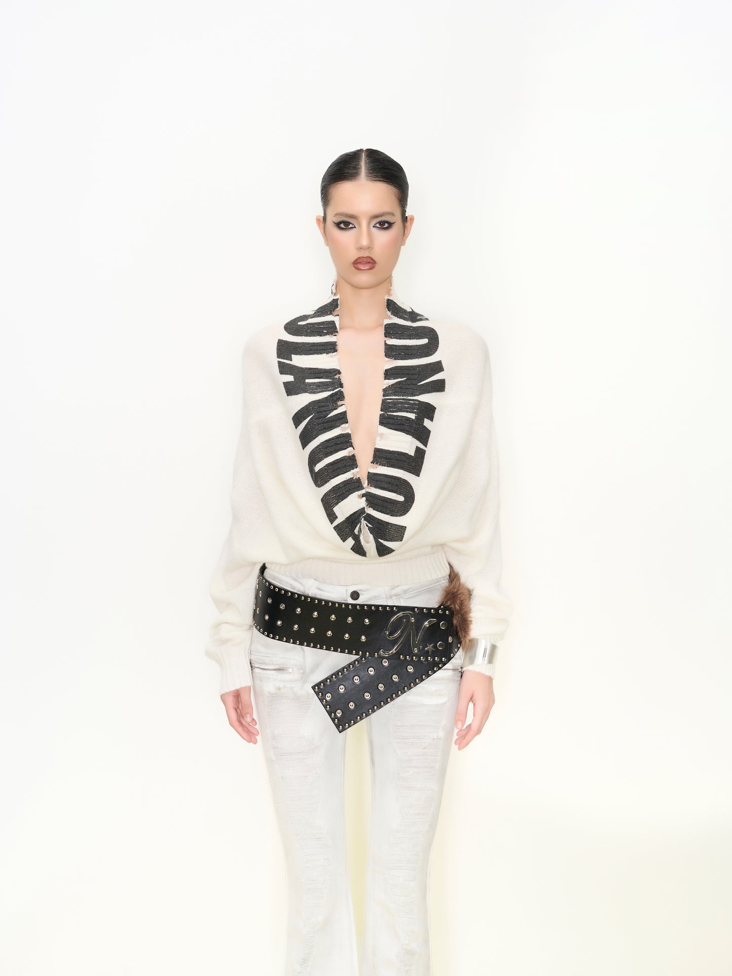 Off-Shoulder Wool Sweater