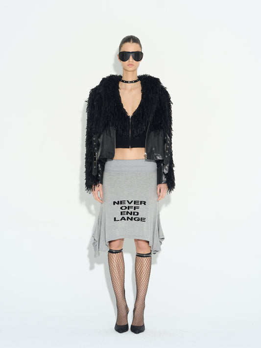 Faux Shearling Leather Jacket