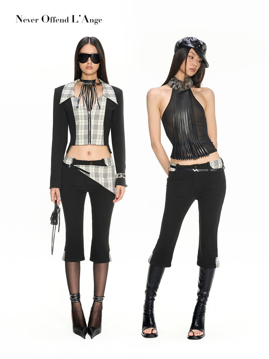 Nola Plaid Woolen 3-Piece Set