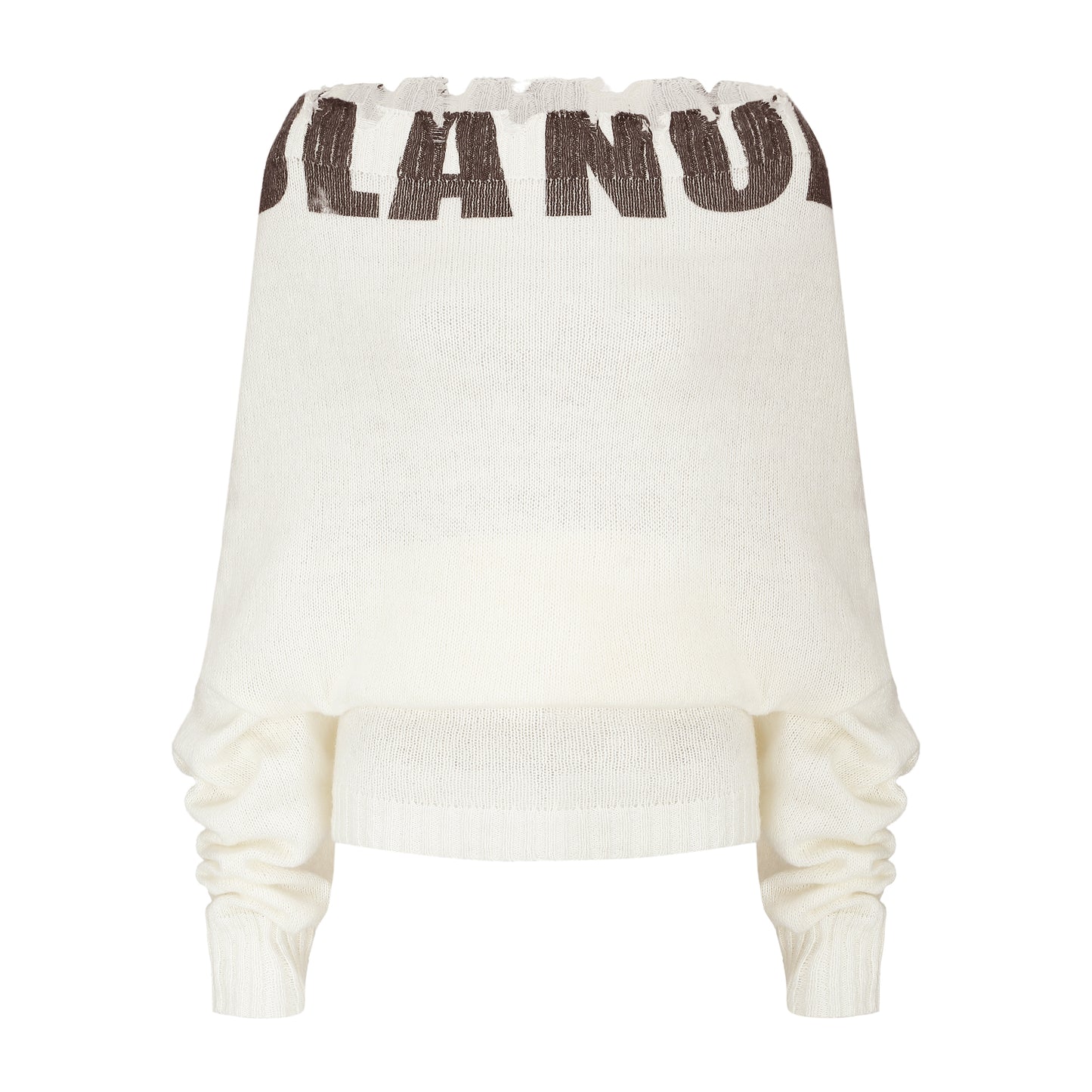 Off-Shoulder Wool Sweater